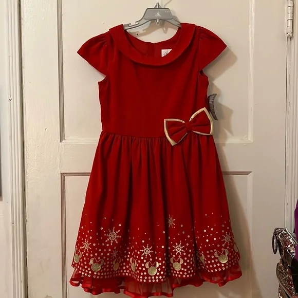 Disney | Dresses | Disney Store Nwt Minnie Mouse Icon Holiday Girls Dress